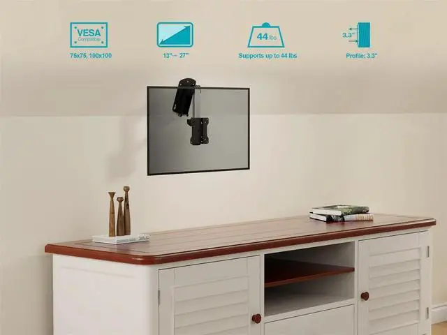 Alt view image 13 of 13 - Monoprice Specialty Ceiling Mounted TV Wall Mount Bracket For Under the Cabinet or RV For 13" To 27" TVs up to 4