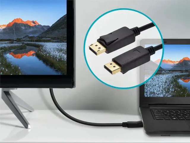 Alt view image 6 of 6 - Monoprice DisplayPort 1.2a Cable, 1.5 Feet (10-Pack) up to 4K (3840x2160p) 3D Video, High Bit Rate 2 (HBR2) - Select Series