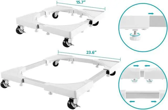 Alt view image 2 of 6 - MPM Universal Dolly Cart, Appliance Movable Dolly Base Stand, Mobile Furniture Wheel Roller, For Washing Machine, Refrig