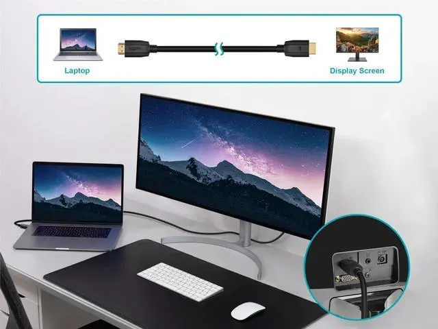 Alt view image 6 of 7 - Monoprice Ultra 8K HDMI Cable - 6 Feet - Black | High Speed, 8K@60Hz, HDR, 48Gbps, eARC, Compatible with PS 5 / PS 5 Digital Edition / Xbox Series X & S and More - DynamicView Series