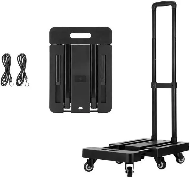 Main image of MPM Folding Hand Truck Dolly, 500 Lbs Heavy Duty Foldable Luggage Cart, 6-Wheels Expandable Trolley