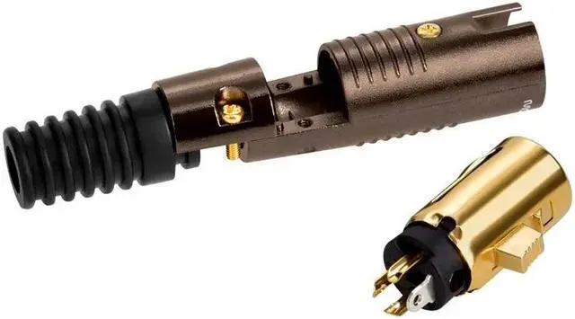 Alt view image 5 of 7 - Monoprice 3 Pin XLR Female Mic Connector Gold Plated Pins - Black With Strain Relief Boot For Smooth, Corrosion Free Connections.