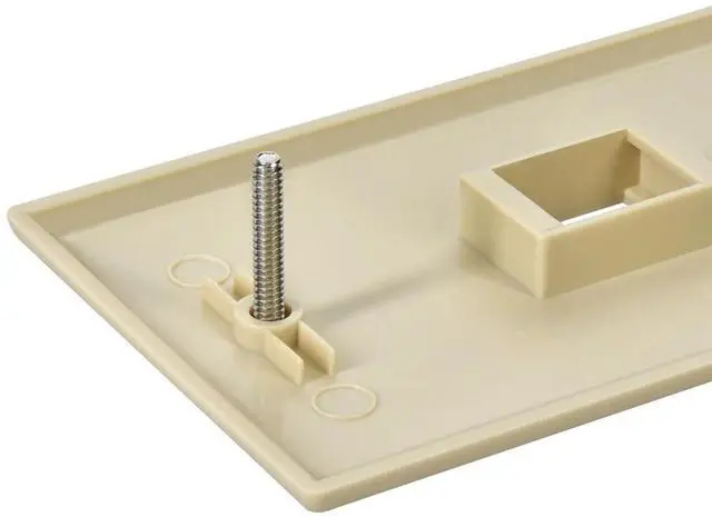 Alt view image 5 of 7 - Monoprice Ivory,  Wall Plate,  Plastic,  Number of Gangs 1,  Blank, Keystone