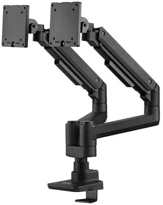 Alt view image 2 of 6 - Workstream by Monoprice Heavy Duty Dual Monitor Gas Spring Desk Mount - Up to 35in/44 lbs Ultrawide Screens, Detachable