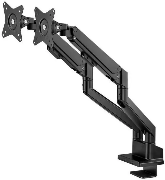 Alt view image 2 of 6 - Workstream by Monoprice Low Profile Dual Monitor Gas Spring Desk Mount - Up to 32in/19.8 lbs Screens, Detachable VESA 10