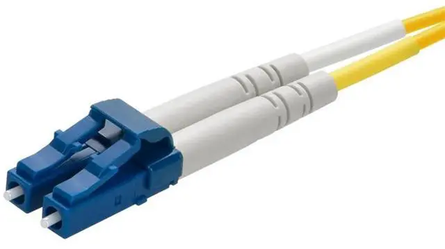 Alt view image 2 of 7 - Monoprice Single-Mode Fiber Optic Cable - LC-SC UL 2mm 9/125 OFNR Duplex Yellow 2m