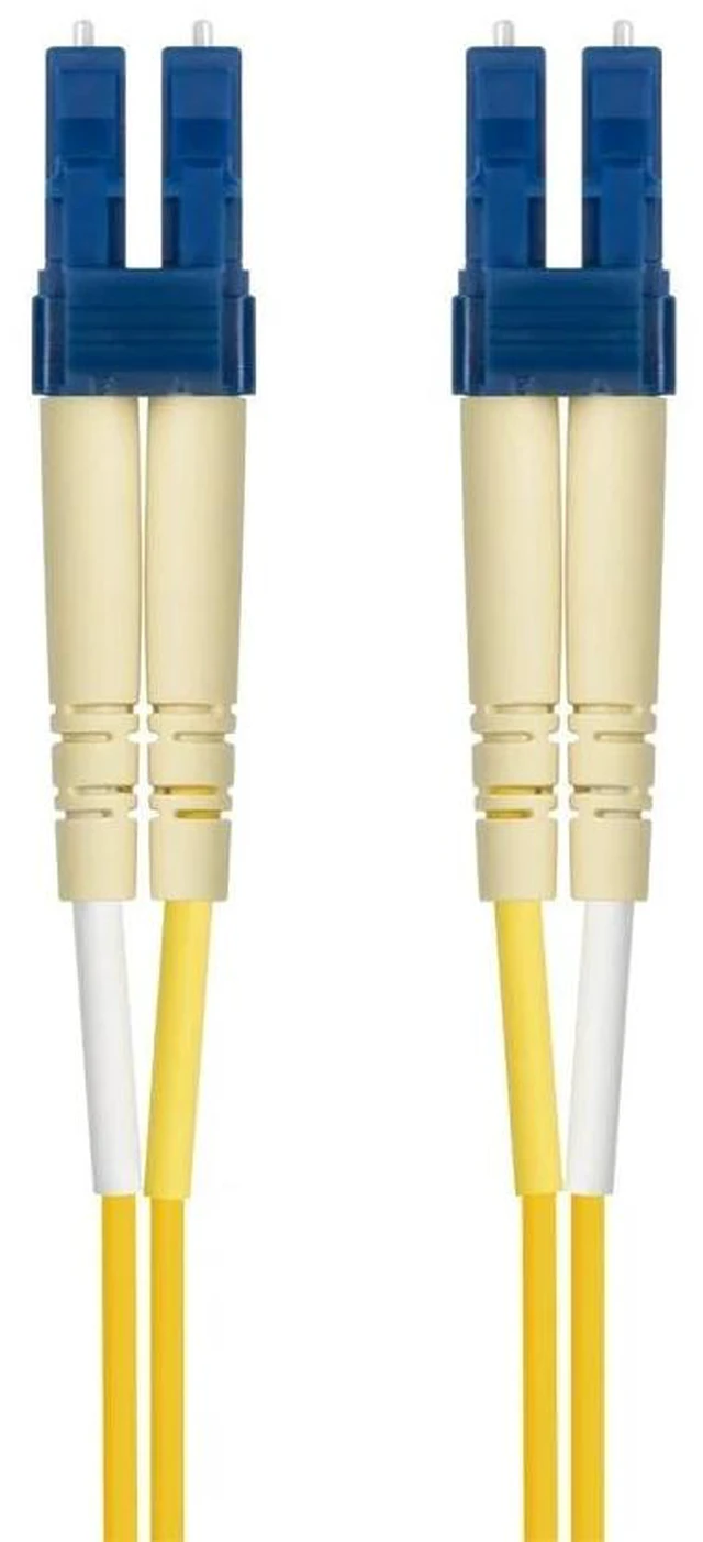 Alt view image 3 of 3 - Monoprice Single-Mode Fiber Optic Cable - LC-LC UL 3mm 9/125 OFNR Duplex Yellow 6m