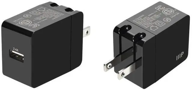 Main image of Monoprice 12W USB-A Wall Charger - Black