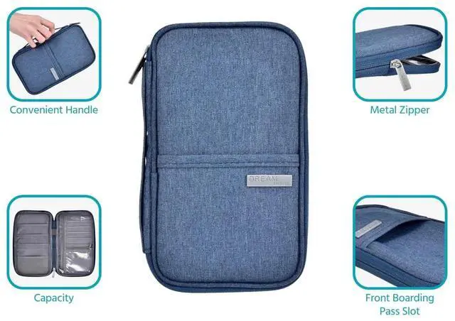 Alt view image 3 of 7 - Family Passport Holder for Travel, 4 Passport Holder, Document Storage Wallet Organizer, 4 Passport Case