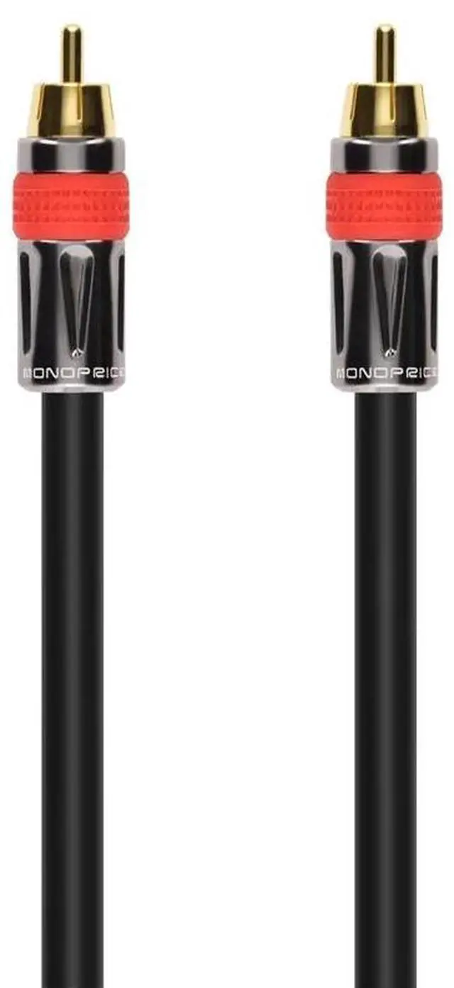 Alt view image 8 of 11 - Monoprice 10ft High-quality Coaxial Audio/Video RCA CL2 Rated Cable - RG6/U 75ohm (for S/PDIF, Digital Coax, Subwoofer,