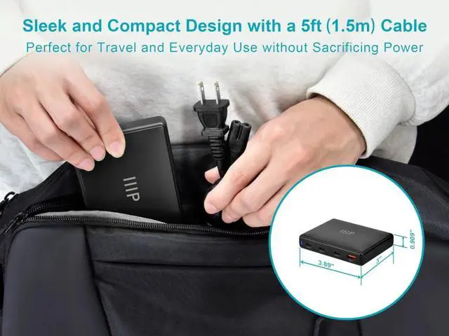 Alt view image 6 of 6 - Monoprice 4-Port Desktop Charger - 100W GaN Charger, 3x USB-C, 1x USB-A