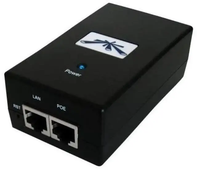 Main image of Ubiquiti POE-24-24W Power over Ethernet Injector - 110 V AC, 220 V AC Input - 24 V DC, 1 A Output - 1 Ethernet Input Por