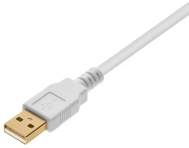 Alt view image 2 of 6 - Monoprice USB-A to USB-A Female 2.0 Extension Cable - 28/24AWG  Gold Plated  White  3ft