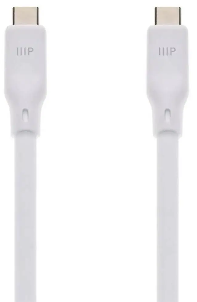 Alt view image 2 of 6 - Monoprice USB4 Gen 2 Silicone Cable 6ft White