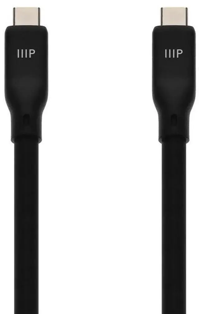 Alt view image 2 of 6 - Monoprice USB4 Gen 2 Silicone Cable 6ft Black