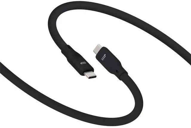 Alt view image 3 of 6 - Monoprice USB4 Gen 3 Silicone Cable 3ft Black