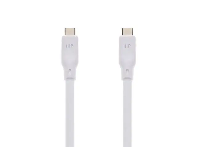 Alt view image 2 of 6 - Monoprice USB4 Gen 3 Silicone Cable 3ft White
