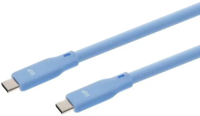 Main image of Monoprice USB4 Gen 3 Silicone Cable 3ft Blue