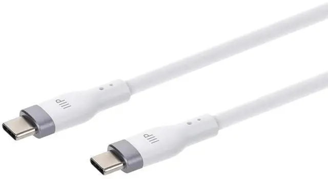 Main image of Monoprice USB 2.0 USB-C to USB-C Silicone Cable 10ft White