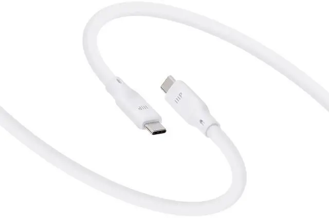 Alt view image 3 of 6 - Monoprice USB4 Gen 2 Silicone Cable 6ft White