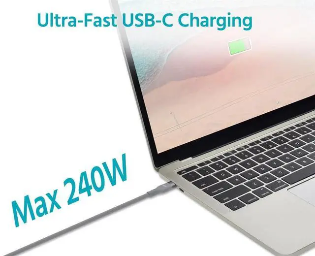 Alt view image 6 of 6 - Monoprice USB 2.0 USB-C to USB-C Silicone Cable 3ft Gray