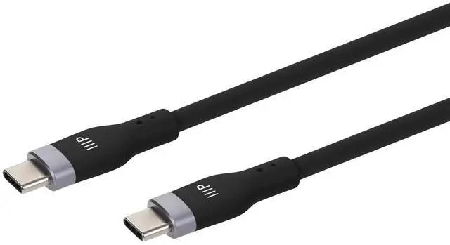 Main image of Monoprice USB 2.0 USB-C to USB-C Silicone Cable 6ft Black