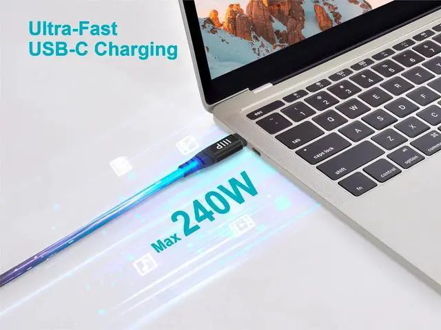 Alt view image 3 of 6 - Monoprice USB4 40Gbps Cable 240W EPR, 8K HDR, USB-IF Certified, Braided, Ultra High-Speed, 1.5ft, Black