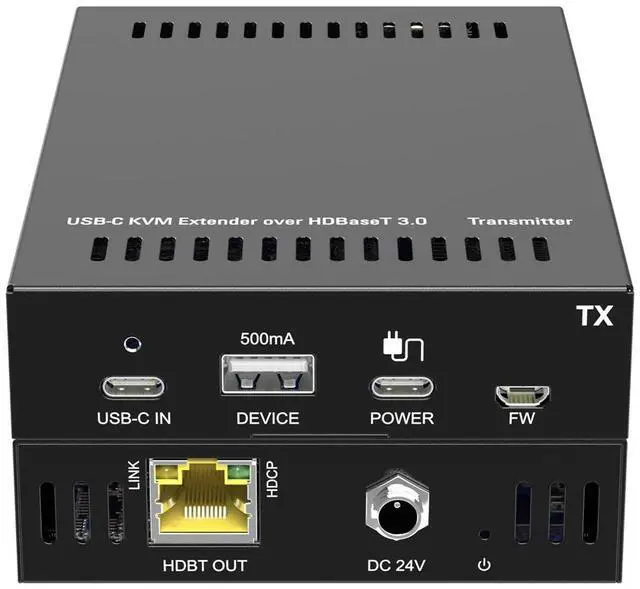 Alt view image 5 of 6 - Monoprice USB-C KVM Extender over HDBaseT3.0 up to 40m