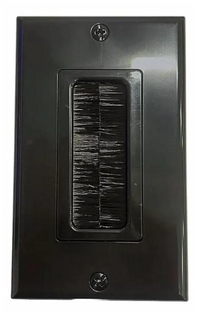 Main image of Monoprice 1 Gang Decora Brush Plate, Black