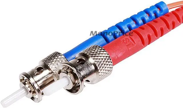 Alt view image 2 of 4 - Monoprice Fiber Optic Cable - 5 Meter - Orange | ST/ST, UL, 62.5/125 Type, MultiMode, Corning, OFNR Jacket (Optical Fiber, Non-conductive, Riser)