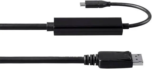 Alt view image 4 of 6 - Monoprice USB C to DisplayPort 3.1 Cable - 6 Feet - Black | 5Gbps, Active, 4K@60Hz, Type C, Plug and Play, Mirror or Expand your PC
