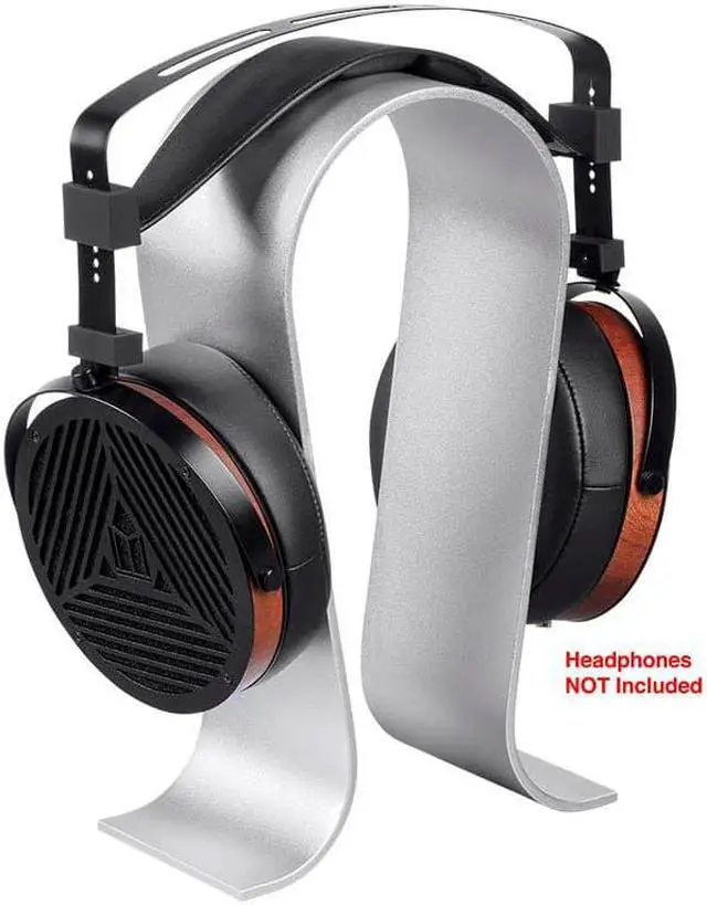 Alt view image 2 of 11 - Monoprice Headphone Stand - Silver, Full Aluminum Construction, Solid And Stable, Fits Most Headphones