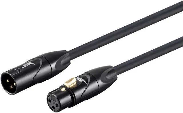 Main image of Monoprice XLR Male to XLR Female Cable [Microphone & Interconnect] - 50 Feet - Black | Gold Plated, 16AWG - Stage Right Series