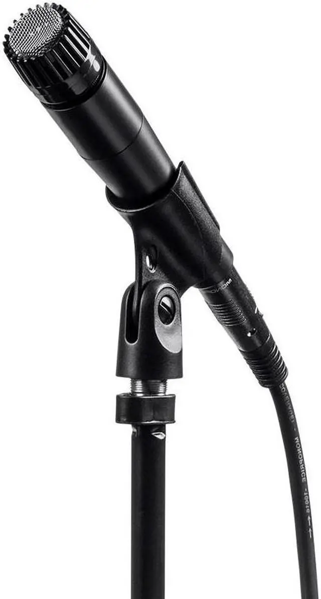 Alt view image 4 of 12 - Monoprice Performance Dynamic Instrument Microphone with Clip and Bag, Unidirectional Cardioid Pickup Pattern, For Guitars Amps, Drums, or Horns