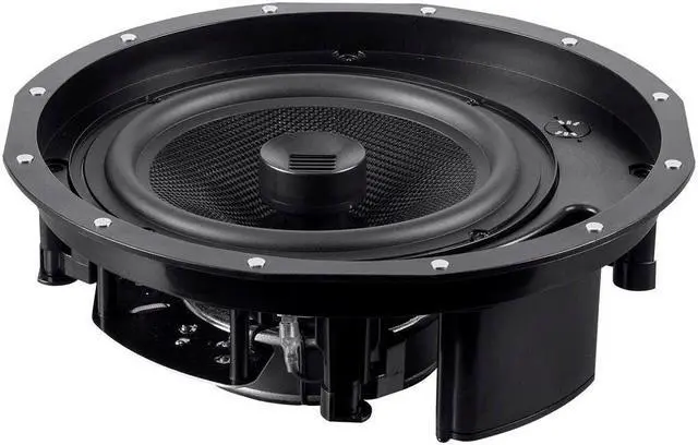 Alt view image 2 of 12 - Monoprice Amber 2-Way Carbon Fiber Ceiling Speakers - 8 Inch With Magnetic Grille And Ribbon Tweeter (Pair)