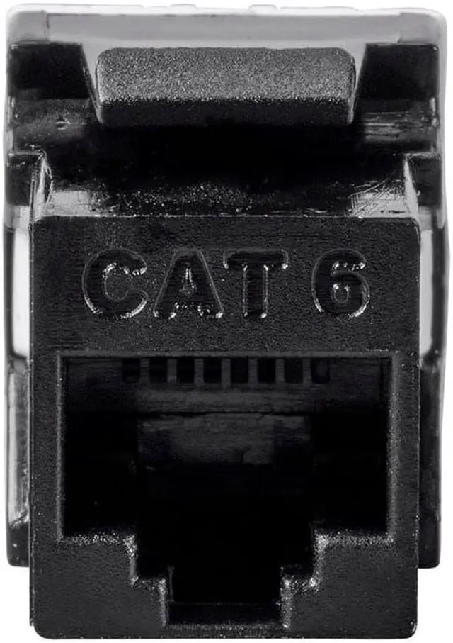 Alt view image 4 of 6 - Monoprice Cat6 RJ-45 180-Degree Punch Down Keystone Dual IDC, Black