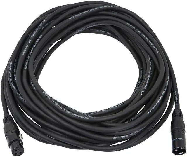 Alt view image 2 of 6 - Monoprice 49-foot (15 meter) 3-pin DMX Lighting & AES/EBU Cable