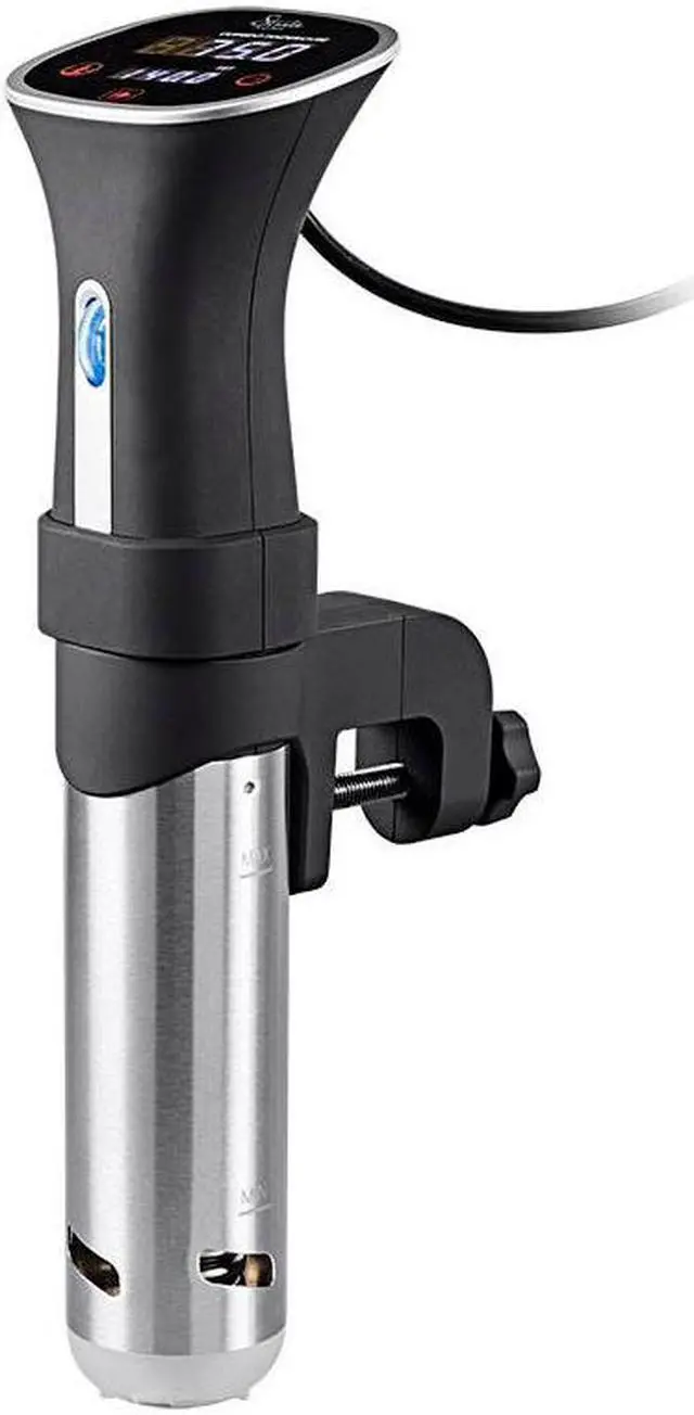 Alt view image 2 of 6 - Monoprice Sous Vide Immersion Cooker 800W - Black/Silver With Adjustable Clamp And Digital LED Touch Screen, Easy To Clean - Strata Home Collection