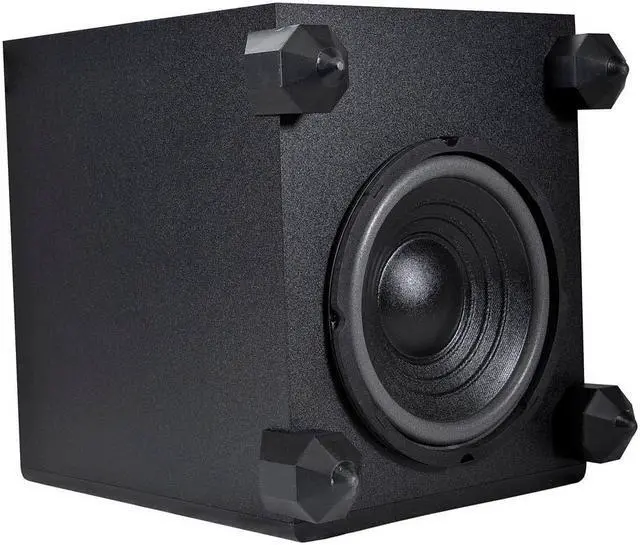 Alt view image 3 of 17 - Monoprice 5.1 Channel Home Theater Satellite Speakers And Subwoofer - Black