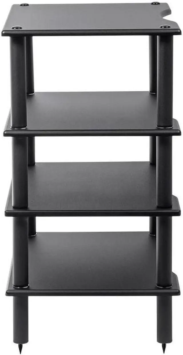 Alt view image 2 of 6 - Monolith 4 Tier/Shelf Audio Stand - Black | Open Air Storage, Modular Design, Sturdy, Compatible With Bose, Polk, Sony, Yamaha, Pioneer and others