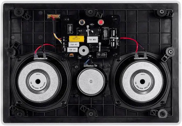 Alt view image 3 of 6 - Monoprice 3-Way Carbon Fiber In-Wall Speaker Center Channel - Dual 5.25-inch (Single) With Ribbon Tweeter - Amber Series