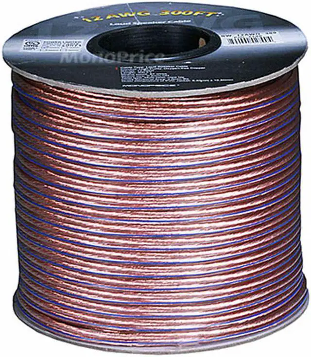 Alt view image 3 of 10 - Monoprice Speaker Wire, Oxygen-Free CL2 Rated, 2-Conductor, 12AWG, 300ft