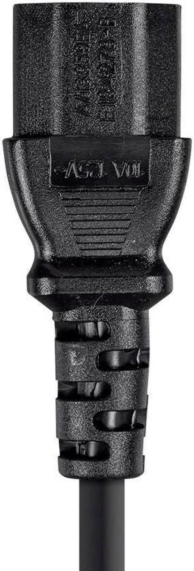 Alt view image 5 of 9 - Monoprice 25ft 18AWG Power Cord Cable w/ 3 Conductor PC Power Connector Socket, 10A (NEMA 5-15P to IEC-320-C13)