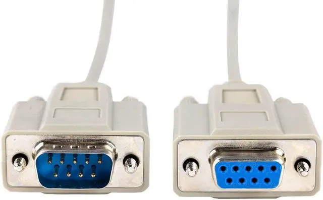 Alt view image 2 of 6 - Monoprice 10ft Molded DB9 Male/Female Serial Cable