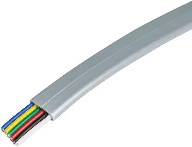 Alt view image 3 of 3 - Monoprice Stranded Bulk Phone Cable - 1000 Feet - Silver | 6 Conductor, 26AWG, Flat Cable