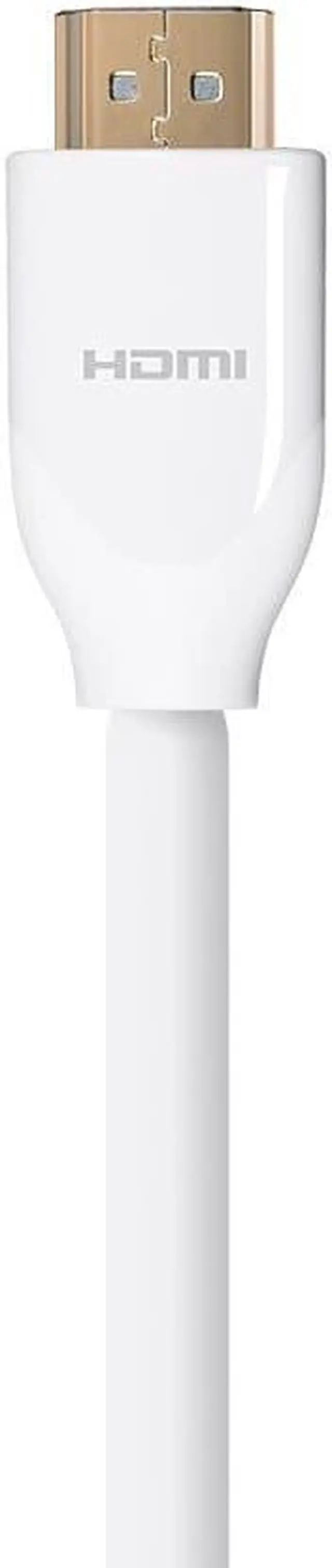 Alt view image 3 of 6 - Monoprice HDMI Cable - 6 Feet - White | Certified Premium, High Speed, 4k@60Hz, HDR, 18Gbps, 28AWG, YUV 4:4:4, Compatible with UHD TV and More