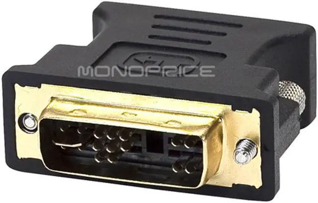 Alt view image 2 of 8 - Monoprice Inc. Dvi-A Dual Link Male To Hd15(Vga) Female Adapter (Gold Plated)