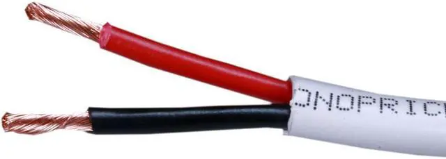 Main image of Monoprice Access Series 12 Gauge AWG CL3 Rated 2 Conductor Speaker Wire / Cable - 1000ft Fire Safety In Wall Rated, Jacketed In White PVC Material 99.9% Oxygen-Free Pure Bare Copper