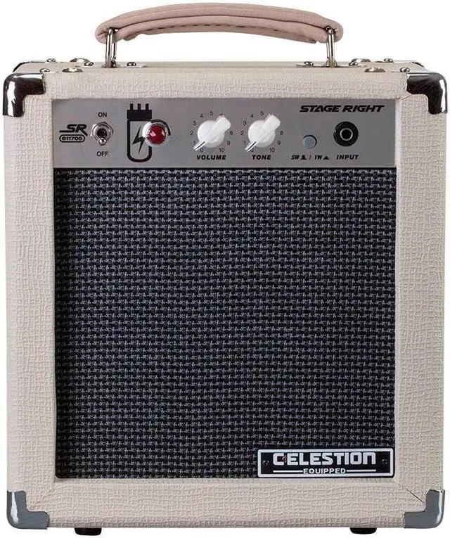 Alt view image 3 of 15 - Monoprice 5-Watt 1x8 Guitar Combo Tube Amplifier - Tan / Beige with Celestion Super 8in Speaker, 12AX7 Preamp, For All Electric Guitars