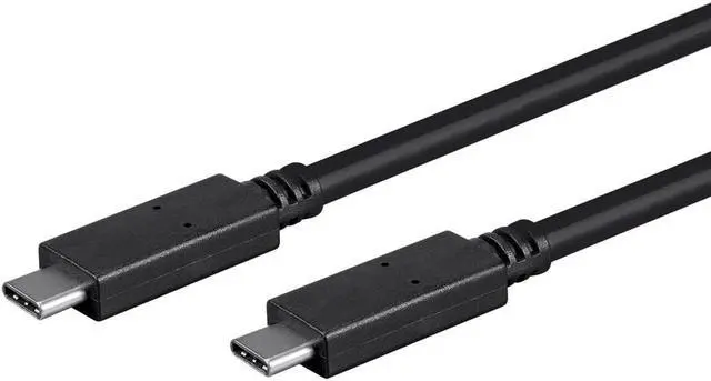 Alt view image 3 of 13 - Monoprice USB C to USB C 3.1 Gen 1 Cable - 2 Meters (6.6 Feet) - Black | Fast Charging, 5Gbps, 3A, 30AWG, Type C, Compatible with Xbox One / PS5 / Switch / iPad / Android and More - Essentials Series